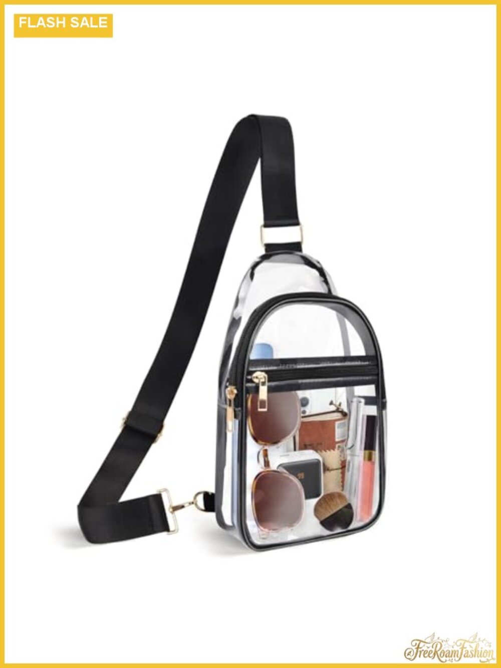 Clear Crossbody Stadium Approved Bag with Front Pocket